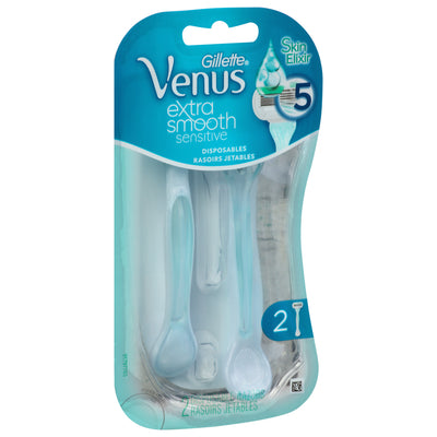 Gillette Disposables Extra Smooth Sensitive Razors, 2 razors