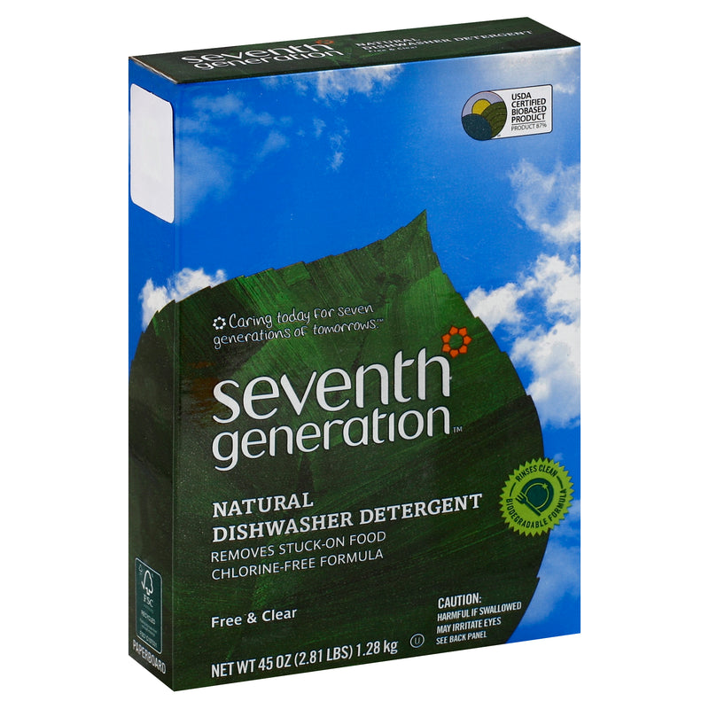 Seventh Generation Natural Free & Clear Dishwasher Detergent, 1.28 kg