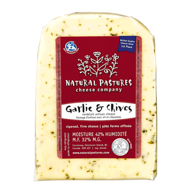 Natural Pastures Cheese Company Garlic & Chives Verdelait Artisan Ripen Firm Cheese, 1 ct