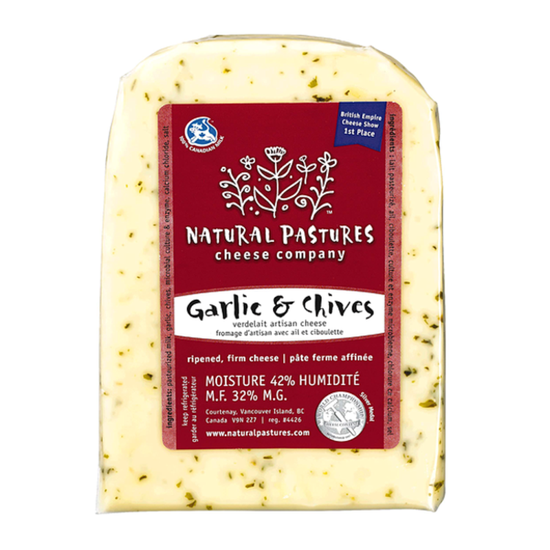 Natural Pastures Cheese Company Garlic & Chives Verdelait Artisan Ripen Firm Cheese, 1 ct
