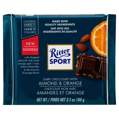 RITTER SPORT Almond & Orange Dark Chocolate 99g