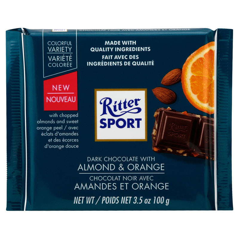 RITTER SPORT Almond & Orange Dark Chocolate 99g