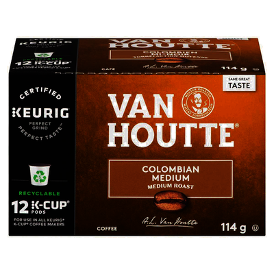 Van Houtte K-Cup Colombian Medium Coffee, 12 k-cup
