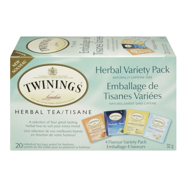 Twinings Herbal Tea Variety Pack, 20 ct