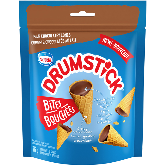 DRUMSTICK BITES MILK CHOC 76 G