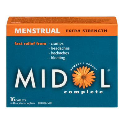 MIDOL Menstrual Acetaminophen Caplets 16's