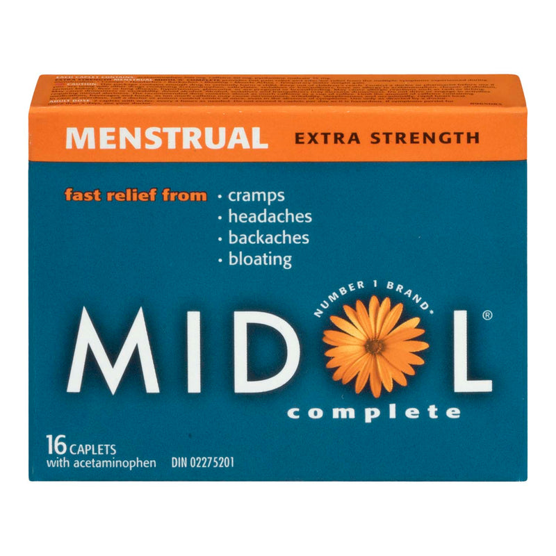 MIDOL Menstrual Acetaminophen Caplets 16's