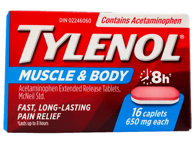 TYLENOL Muscle & Body Fast, Long-Lasting Pain Relief Caplets 16's