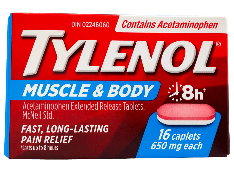 TYLENOL Muscle & Body Fast, Long-Lasting Pain Relief Caplets 16's