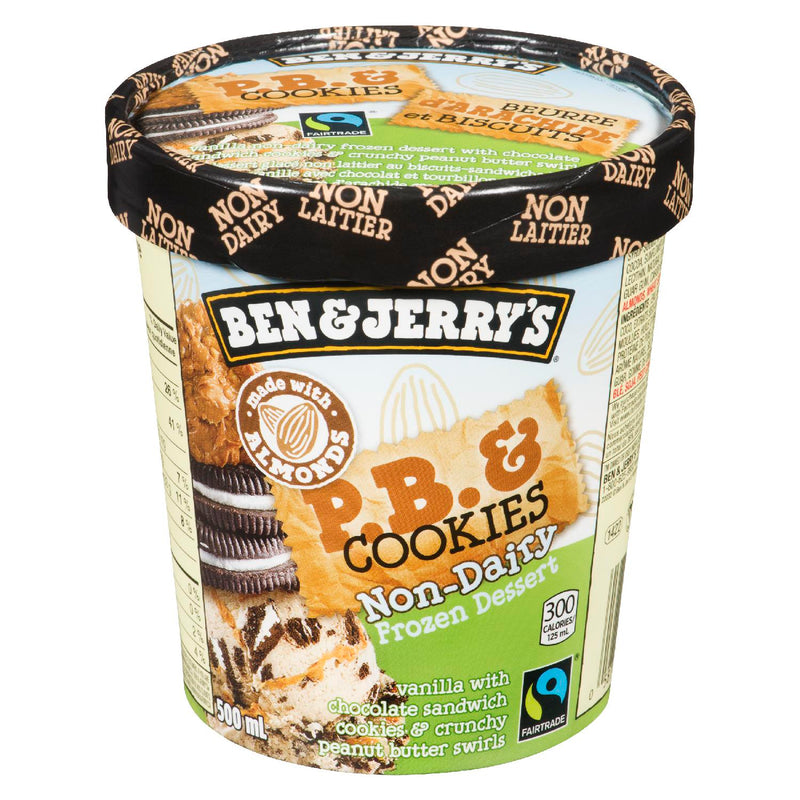 Ben & Jerry's P.B and Cookies Non-Dairy Frozen Dessert, 500 mL