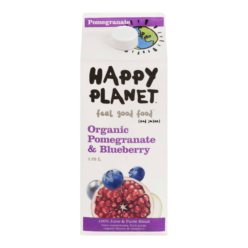 HAPPY PLANET Organic Pomegranate & Blueberry Juice 1.75L