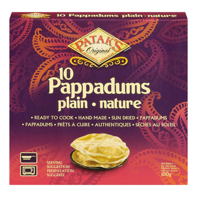 PATAK'S Original Pappadums Plain 100g