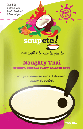 Soup ETC! Naughty Thai Creamy, Coconut Curry Chicken Soup, 70 mL