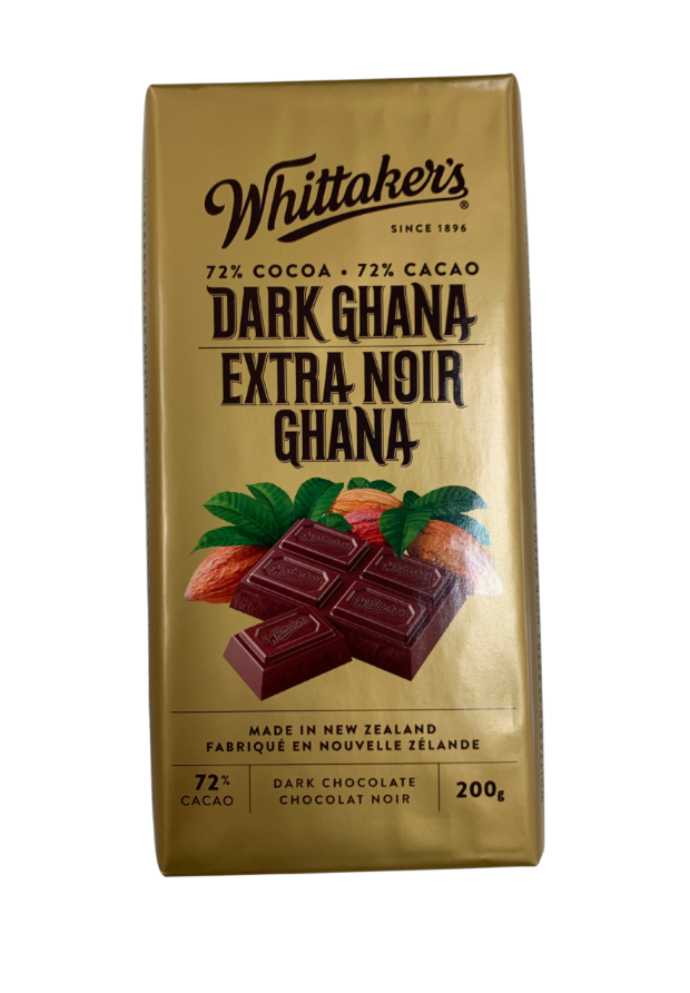 Whittaker's 72% Cacao Dark Ghana Extra Noir Ghana, 200 g