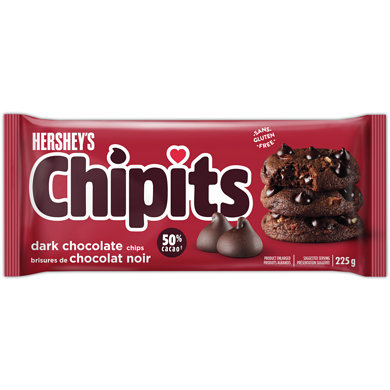 Hershey's Chipits Dark Chocolate Chips, 225 g