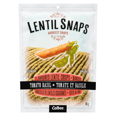 LENTIL SNAPS Tomato Basil Flavoured Baked Lentil Crisps 85g