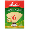 MELITTA Super Premium Natural Brown Coffee Filters #6 40's