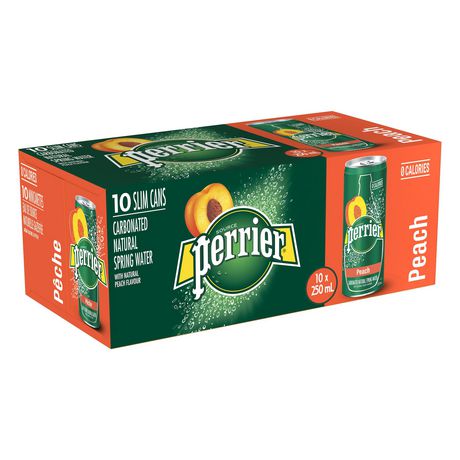 PERRIER SLIM PEACH 10 ea