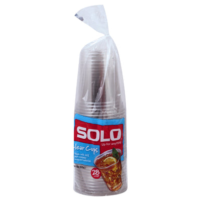 SOLO Clear 18 Ounce Plastic Cups 28 Cups