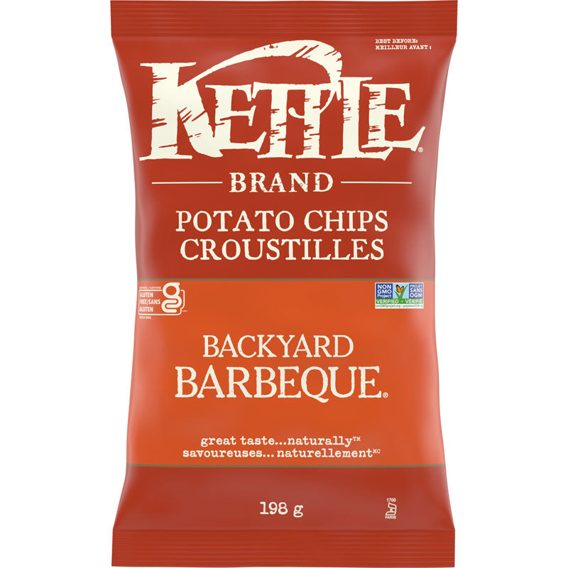 Kettle Brand Backyard Barbeque Non GMO Potato Chips, 198 g