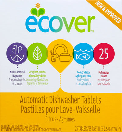 ECOVER Natural Automatic Dishwasher Tablets Citrus Scent 25's