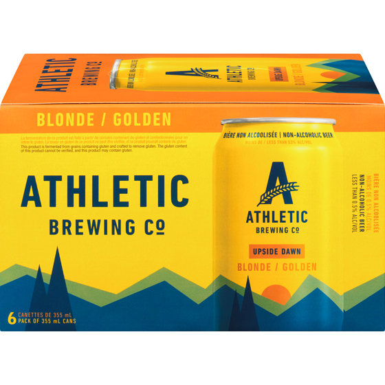 Athletic Brewing Company Golden Upside Dawn Non Alcoholic Beverage, 355 mL, 6 ct