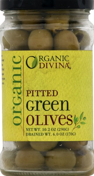 DIVINA Organic Pitted Green Olives