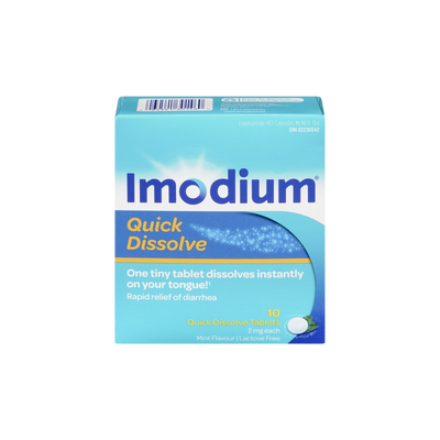 IMODIUM Quick Dissolve Rapid Relief of Diarrhea 10's