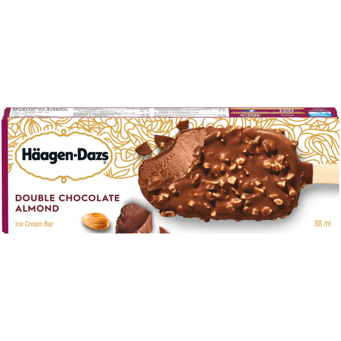 HAAGEN DAZS Double Chocolate Almond Ice Cream Bar 88ml